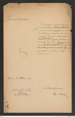 k.k. naturhistorisches Hofmuseum, Intendanzakten 1885-1896 (Hauer), Aktenzahl Z.590.a/1891, Seite 1